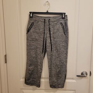 tek gear Women's Heather Gray Jogger Sweatpants with Black Trim